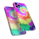 Spiral Tie Dye V1 // Full-Body Skin Decal Wrap Cover for Apple iPhone 15, 14, 13, Pro, Pro Max, Mini, XR, XS, SE (All Models)