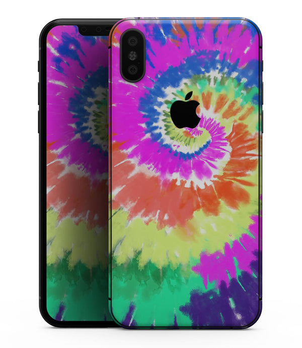 Spiral Tie Dye V1 - iPhone XS MAX, XS/X, 8/8+, 7/7+, 5/5S/SE Skin-Kit (All iPhones Available)