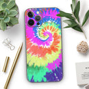 Spiral Tie Dye V1 // Full-Body Skin Decal Wrap Cover for Apple iPhone 15, 14, 13, Pro, Pro Max, Mini, XR, XS, SE (All Models)