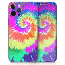 Spiral Tie Dye V1 // Full-Body Skin Decal Wrap Cover for Apple iPhone 15, 14, 13, Pro, Pro Max, Mini, XR, XS, SE (All Models)