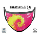 Spiral Tie Dye V2 - Made in USA Mouth Cover Unisex Anti-Dust Cotton Blend Reusable & Washable Face Mask with Adjustable Sizing for Adult or Child