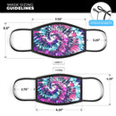 Spiral Tie Dye V3 - Made in USA Mouth Cover Unisex Anti-Dust Cotton Blend Reusable & Washable Face Mask with Adjustable Sizing for Adult or Child