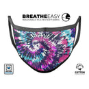 Spiral Tie Dye V3 - Made in USA Mouth Cover Unisex Anti-Dust Cotton Blend Reusable & Washable Face Mask with Adjustable Sizing for Adult or Child