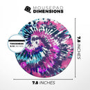 Spiral Tie Dye V3// WaterProof Rubber Foam Backed Anti-Slip Mouse Pad for Home Work Office or Gaming Computer Desk