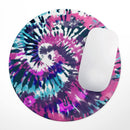 Spiral Tie Dye V3// WaterProof Rubber Foam Backed Anti-Slip Mouse Pad for Home Work Office or Gaming Computer Desk