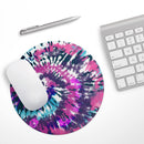 Spiral Tie Dye V3// WaterProof Rubber Foam Backed Anti-Slip Mouse Pad for Home Work Office or Gaming Computer Desk