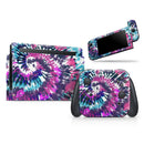 Spiral Tie Dye V3 // Skin Decal Wrap Kit for Nintendo Switch Console & Dock, Joy-Cons, Pro Controller, Lite, 3DS XL, 2DS XL, DSi, or Wii - Vinyl Skin Wrap for Nintendo Switch 2, OLED, Lite, Pro Controller, Wii & Classic Handhelds