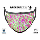 Spiral Tie Dye V4 - Made in USA Mouth Cover Unisex Anti-Dust Cotton Blend Reusable & Washable Face Mask with Adjustable Sizing for Adult or Child