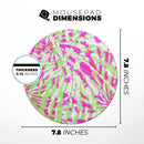 Spiral Tie Dye V4// WaterProof Rubber Foam Backed Anti-Slip Mouse Pad for Home Work Office or Gaming Computer Desk