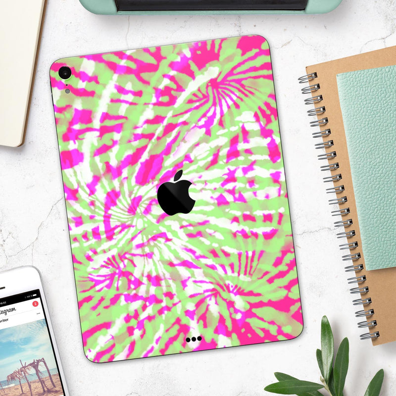 Spiral Tie Dye V4 - Full Body Skin Decal for the Apple iPad Pro 12.9", 11", 10.5", 9.7", Air or Mini (All Models Available)