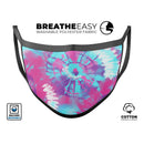 Spiral Tie Dye V5 - Made in USA Mouth Cover Unisex Anti-Dust Cotton Blend Reusable & Washable Face Mask with Adjustable Sizing for Adult or Child