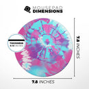 Spiral Tie Dye V5// WaterProof Rubber Foam Backed Anti-Slip Mouse Pad for Home Work Office or Gaming Computer Desk