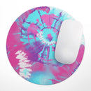 Spiral Tie Dye V5// WaterProof Rubber Foam Backed Anti-Slip Mouse Pad for Home Work Office or Gaming Computer Desk