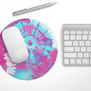 Spiral Tie Dye V5// WaterProof Rubber Foam Backed Anti-Slip Mouse Pad for Home Work Office or Gaming Computer Desk