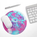Spiral Tie Dye V5// WaterProof Rubber Foam Backed Anti-Slip Mouse Pad for Home Work Office or Gaming Computer Desk