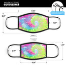 Spiral Tie Dye V7 - Made in USA Mouth Cover Unisex Anti-Dust Cotton Blend Reusable & Washable Face Mask with Adjustable Sizing for Adult or Child