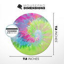 Spiral Tie Dye V7// WaterProof Rubber Foam Backed Anti-Slip Mouse Pad for Home Work Office or Gaming Computer Desk