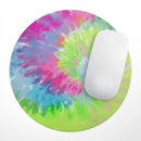 Spiral Tie Dye V7// WaterProof Rubber Foam Backed Anti-Slip Mouse Pad for Home Work Office or Gaming Computer Desk