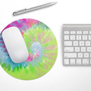 Spiral Tie Dye V7// WaterProof Rubber Foam Backed Anti-Slip Mouse Pad for Home Work Office or Gaming Computer Desk