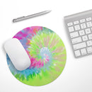 Spiral Tie Dye V7// WaterProof Rubber Foam Backed Anti-Slip Mouse Pad for Home Work Office or Gaming Computer Desk