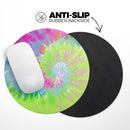 Spiral Tie Dye V7// WaterProof Rubber Foam Backed Anti-Slip Mouse Pad for Home Work Office or Gaming Computer Desk