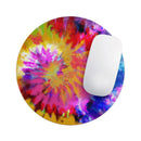Spiral Tie Dye V8// WaterProof Rubber Foam Backed Anti-Slip Mouse Pad for Home Work Office or Gaming Computer Desk