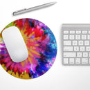Spiral Tie Dye V8// WaterProof Rubber Foam Backed Anti-Slip Mouse Pad for Home Work Office or Gaming Computer Desk