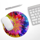 Spiral Tie Dye V8// WaterProof Rubber Foam Backed Anti-Slip Mouse Pad for Home Work Office or Gaming Computer Desk