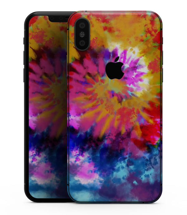Spiral Tie Dye V8 - iPhone XS MAX, XS/X, 8/8+, 7/7+, 5/5S/SE Skin-Kit (All iPhones Available)