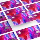 Splatter Blue and Red Oil - Premium Protective Decal Skin-Kit for the Apple Credit Card