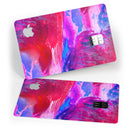 Splatter Blue and Red Oil - Premium Protective Decal Skin-Kit for the Apple Credit Card