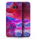 Splatter Blue and Red Oil - Samsung Galaxy S8 Full-Body Skin Kit