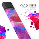Splatter Blue and Red Oil - Premium Decal Protective Skin-Wrap Sticker compatible with the Juul Labs vaping device