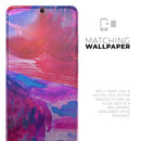 Splatter Blue and Red Oil - Premium Vinyl Skin Decal for Samsung Galaxy S25 Ultra, S24, S23, S22 & All Galaxy S Models