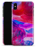 Splatter Blue and Red Oil - iPhone X Clipit Case