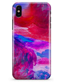 Splatter Blue and Red Oil - iPhone X Clipit Case