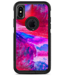 Splatter Blue and Red Oil - iPhone X OtterBox Case & Skin Kits
