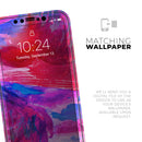 Splatter Blue and Red Oil - Protective Skin Wrap & Decal – Compatible with iPhone SE to iPhone 17 Pro Max (All Models)