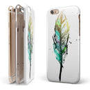 Splatter Watercolor Feather iPhone 6/6s or 6/6s Plus 2-Piece Hybrid INK-Fuzed Case