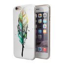 Splatter Watercolor Feather iPhone 6/6s or 6/6s Plus 2-Piece Hybrid INK-Fuzed Case
