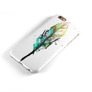 Splatter Watercolor Feather iPhone 6/6s or 6/6s Plus 2-Piece Hybrid INK-Fuzed Case