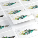 Splatter Watercolor Feather - Premium Protective Decal Skin-Kit for the Apple Credit Card
