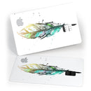 Splatter Watercolor Feather - Premium Protective Decal Skin-Kit for the Apple Credit Card
