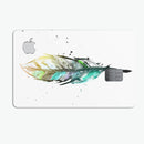 Splatter Watercolor Feather - Premium Protective Decal Skin-Kit for the Apple Credit Card