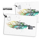 Splatter Watercolor Feather - Premium Protective Decal Skin-Kit for the Apple Credit Card