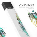 Splatter Watercolor Feather - Premium Decal Protective Skin-Wrap Sticker compatible with the Juul Labs vaping device