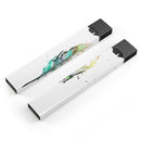 Splatter Watercolor Feather - Premium Decal Protective Skin-Wrap Sticker compatible with the Juul Labs vaping device