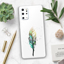Splatter Watercolor Feather - Premium Vinyl Skin Decal for Samsung Galaxy S25 Ultra, S24, S23, S22 & All Galaxy S Models