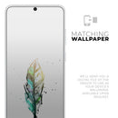 Splatter Watercolor Feather - Premium Vinyl Skin Decal for Samsung Galaxy S25 Ultra, S24, S23, S22 & All Galaxy S Models