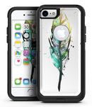 Splatter Watercolor Feather - iPhone 7 or 8 OtterBox Case & Skin Kits